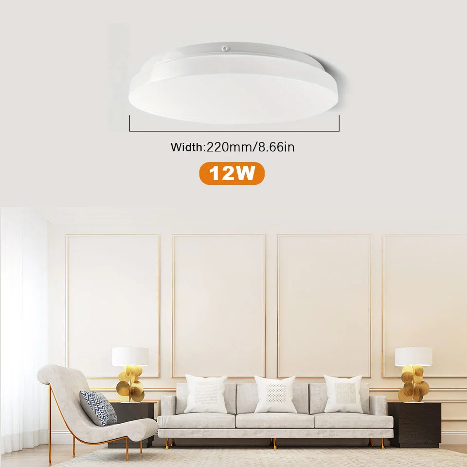 LED Ceiling Lights PIR Motion Sensor LED bulb Smart  Home Lighting Ceiling led lamp 12W 24W For Room Hallways Corridor 85-265VV